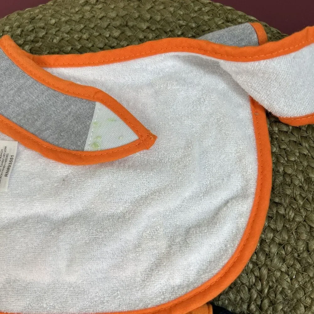Baby First Halloween Bib Owl Jack‎ O Lantern Unisex Boy Girl Set Of Two